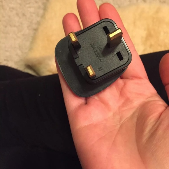 AC adapter Europe GOLD tips Travel charger outlet plug converter US to UK power - Picture 5 of 7
